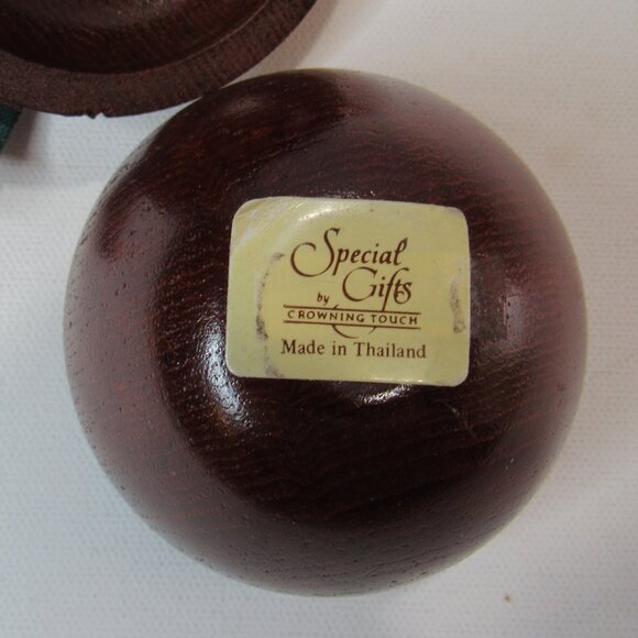 Special Gifts by Crowning Touch Collection Wood Apple Shape Trinket Box - Picture 5 of 6